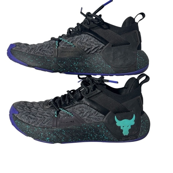 Under Armour Shoes - Under Armour Project Rock 6 HOVR Training Shoes – Black Neptune – 8